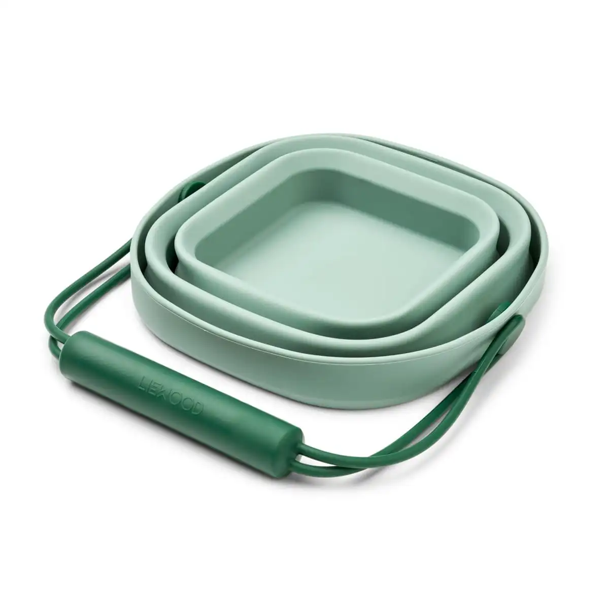 Liewood faltbarer Silikon-Sandeimer Abelone „Peppermint / Garden green“