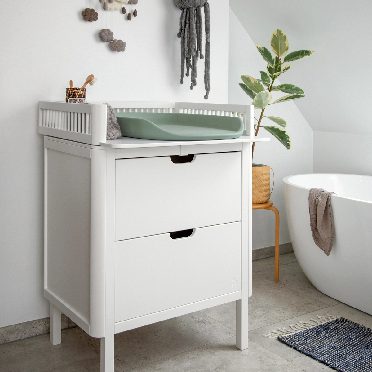 Sebra PUSLE PUR Wickelmatte, seagrass, 65x50x8cm