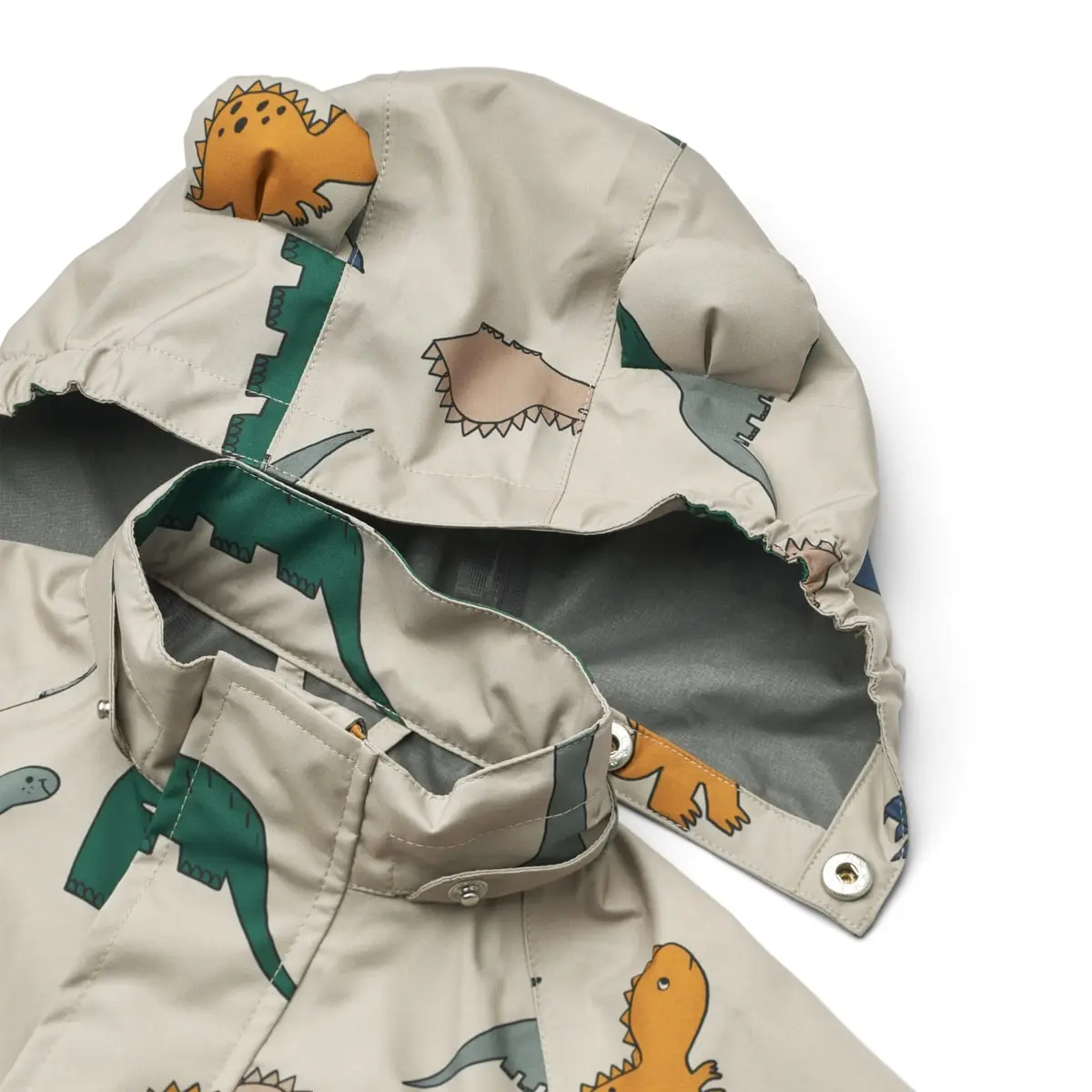 Liewood Softshell Regenjacke Manu „Dinosaurs / Nebelgrau“, Gr. 80, 86, 98 – Bild 3