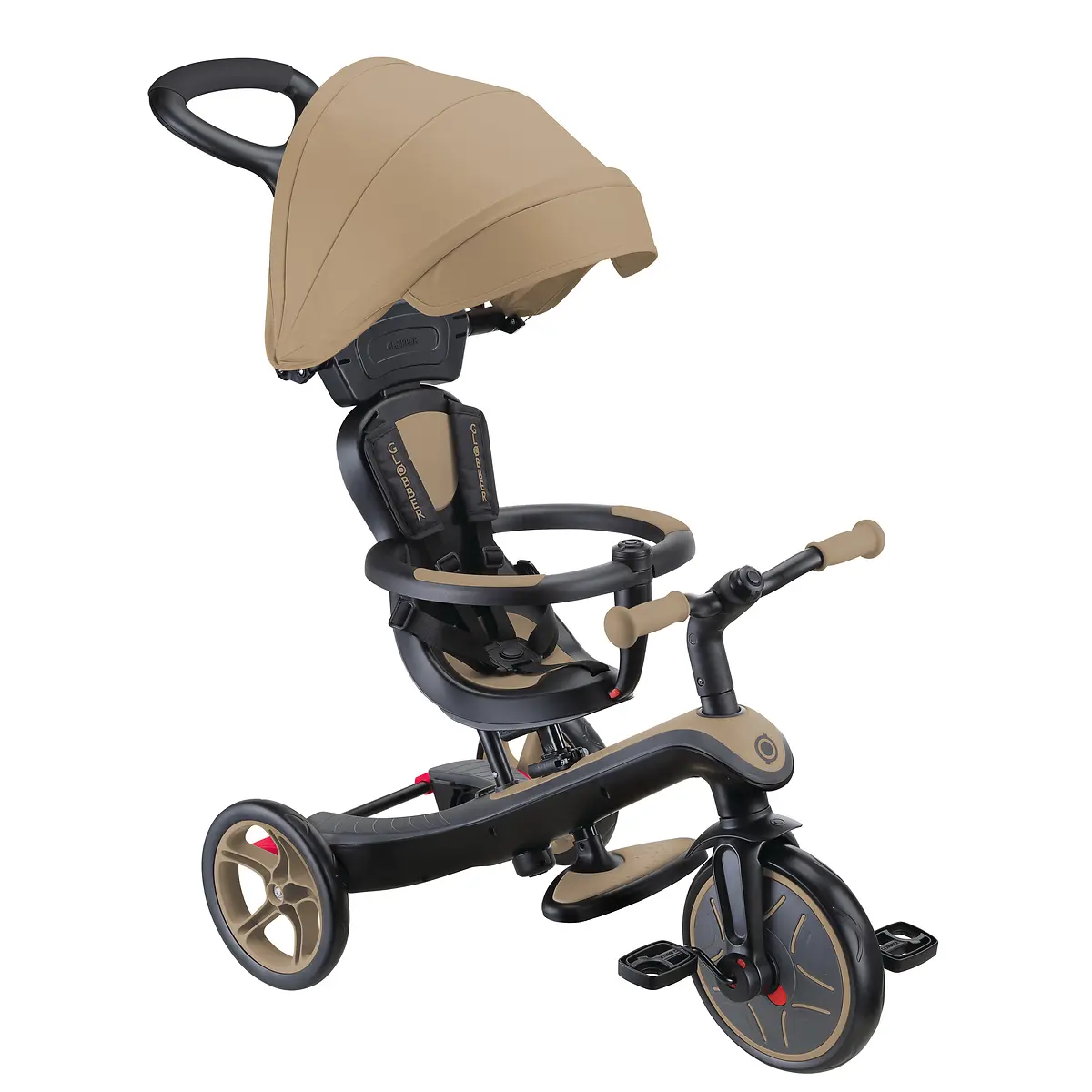 Globber Trike Explorer 4-in-1 – Sand, 10M-5J, mitwachsendes Dreirad (neue Version)