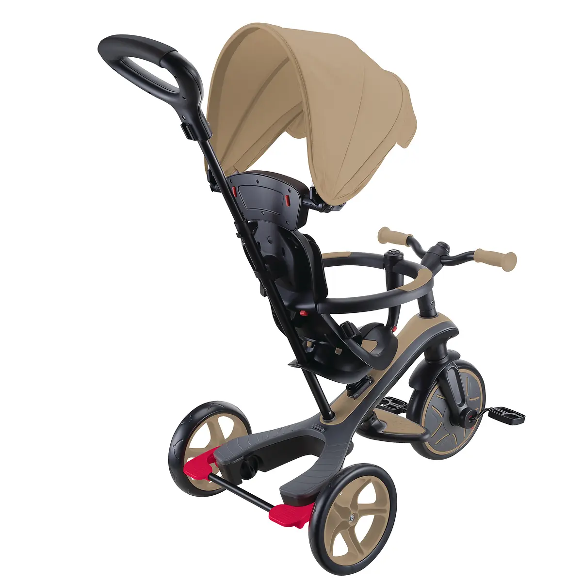 Globber Trike Explorer 4-in-1 – Sand, 10M-5J, mitwachsendes Dreirad (neue Version)