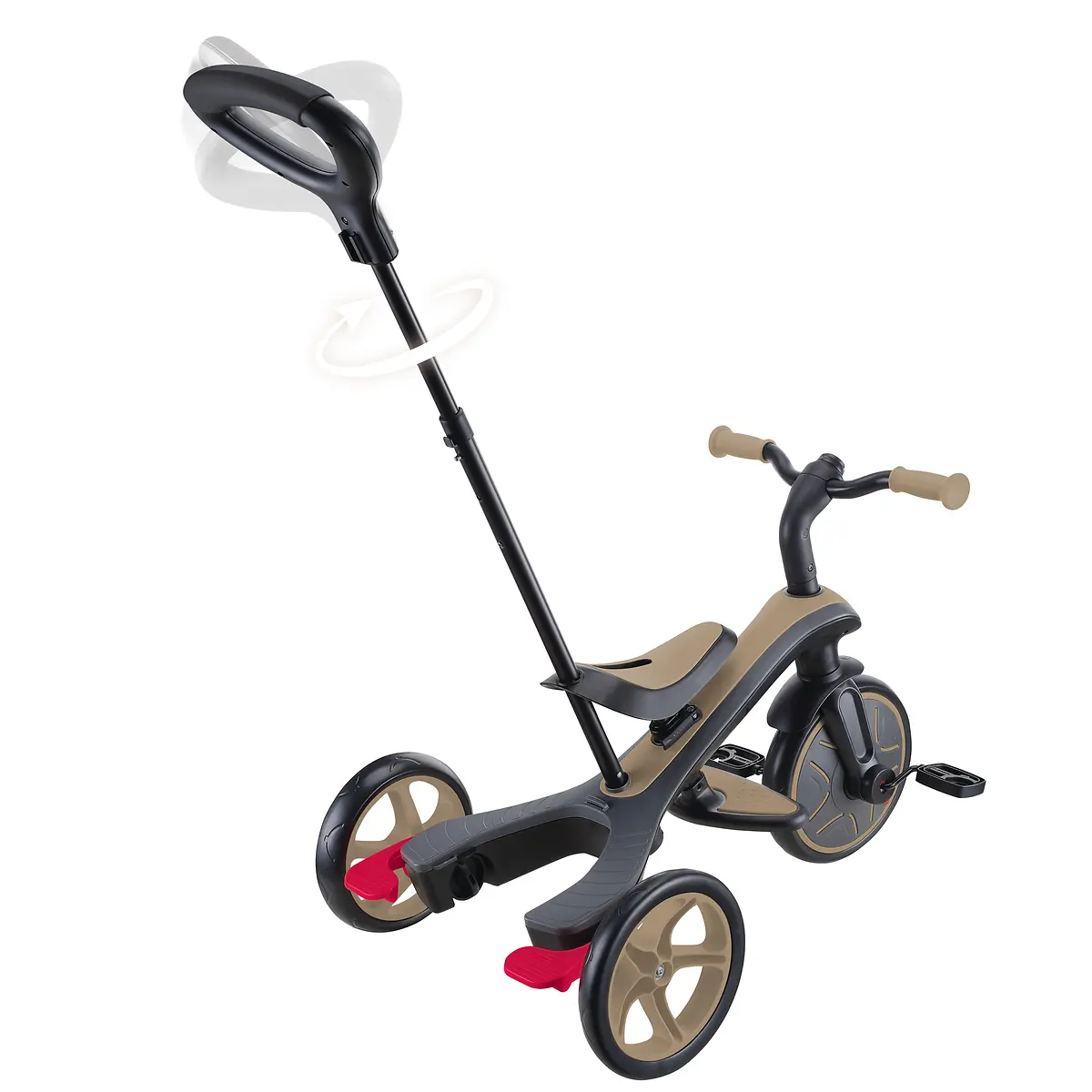 Globber Trike Explorer 4-in-1 – Sand, 10M-5J, mitwachsendes Dreirad (neue Version)