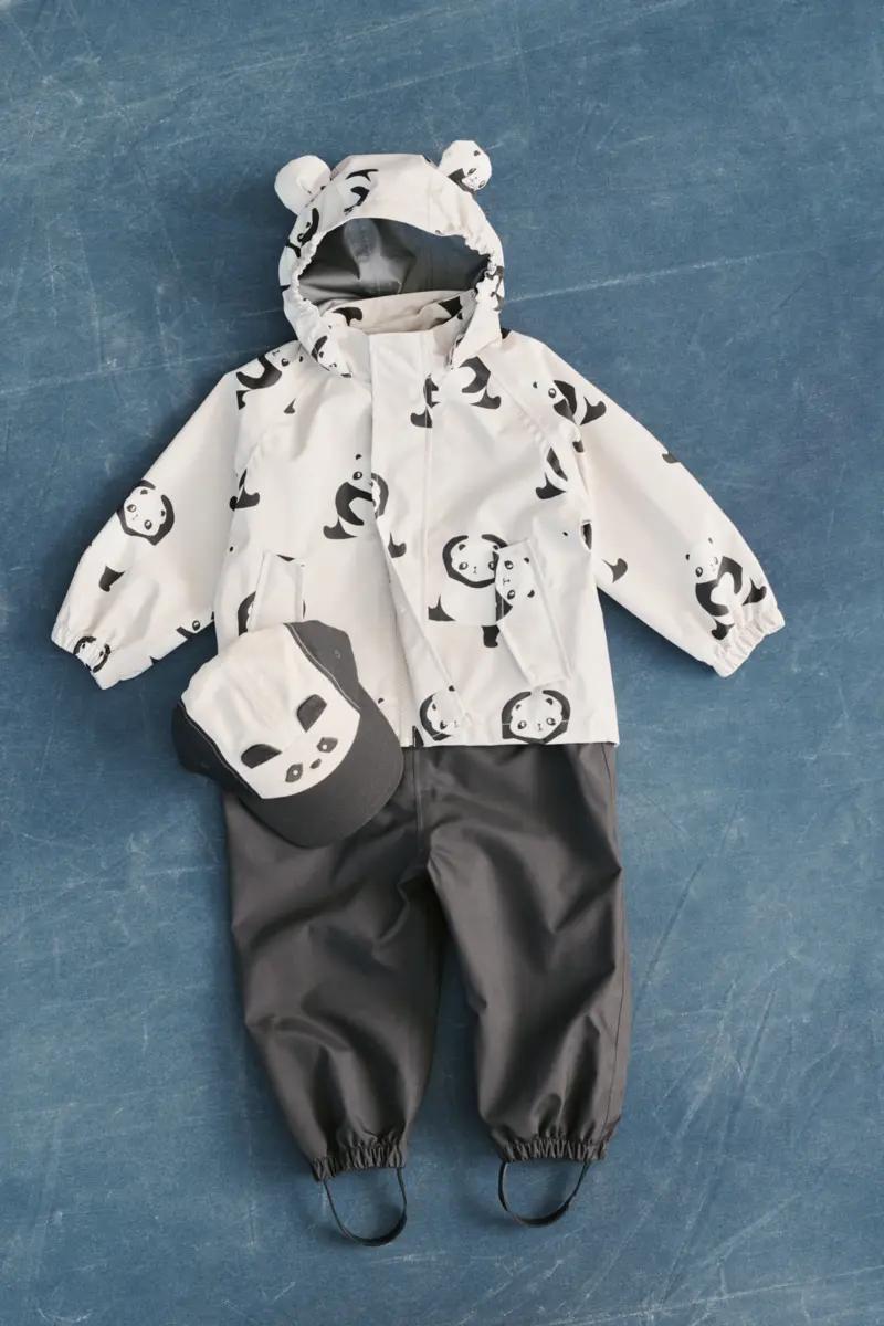 Liewood Softshell Regenbekleidungs-Set Manu „Panda / Sandy“