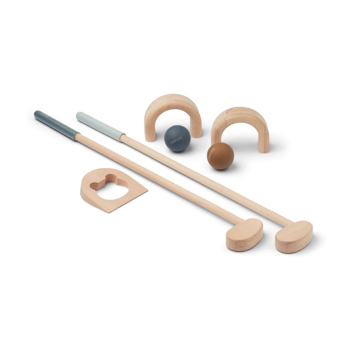 DELISTED Liewood Garten-Golf-Set Mary „Dusty mint / Garden green mix“, Buchenholz