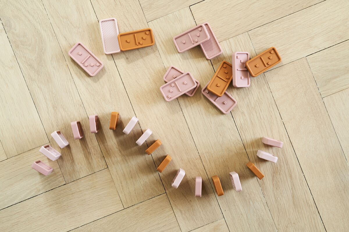 Liewood Dodo Domino Spiel aus Silikon „Rose multi mix“ Mood 2