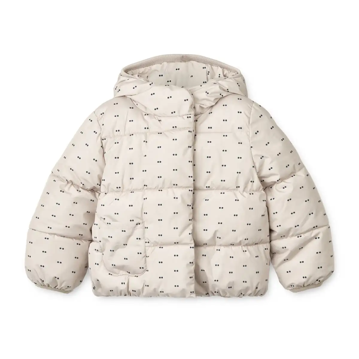 Liewood Kapuzen-Pufferjacke Giovanna „Double dot / SIlver lining“