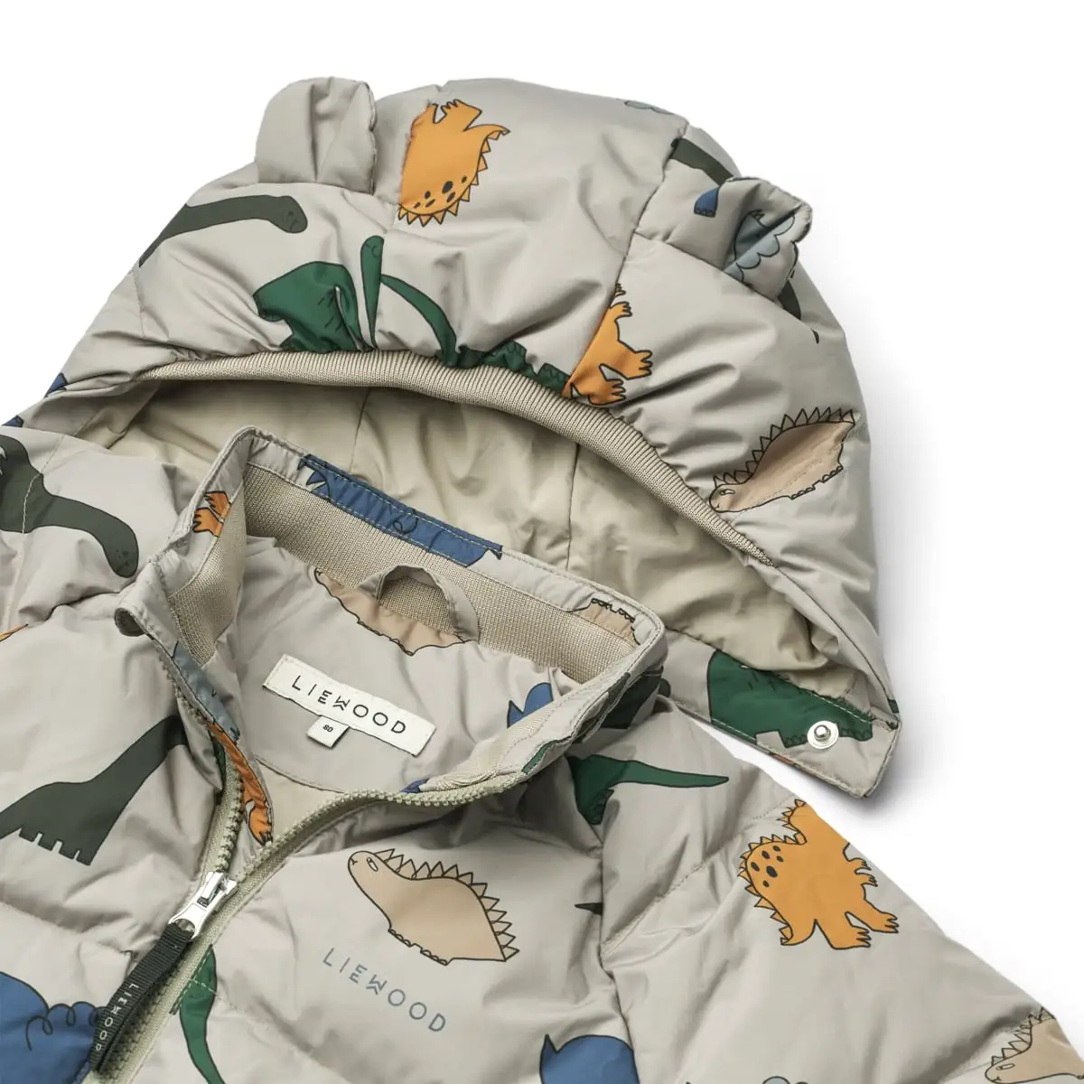 Liewood Polle Daunenjacke für Kinder „Dinosaurs / Mist“