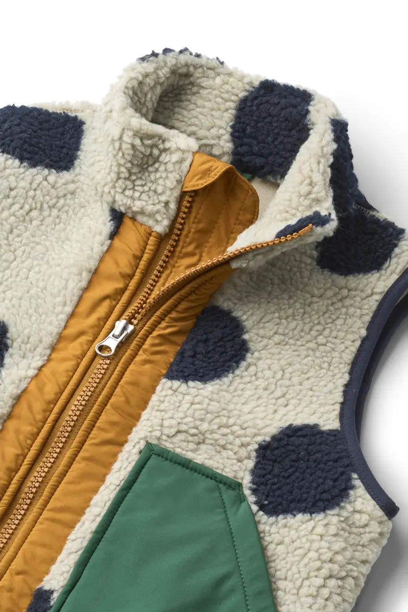 Liewood Fleeceweste Noam „Spot dots / Nebelgrau“