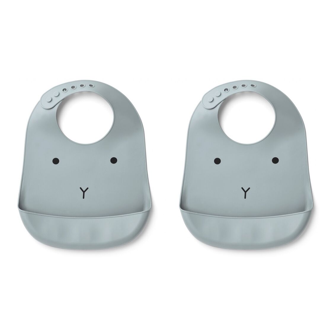 Liewood Tilda Silikon Lätzchen „Rabbit sea blue“, 2er Set