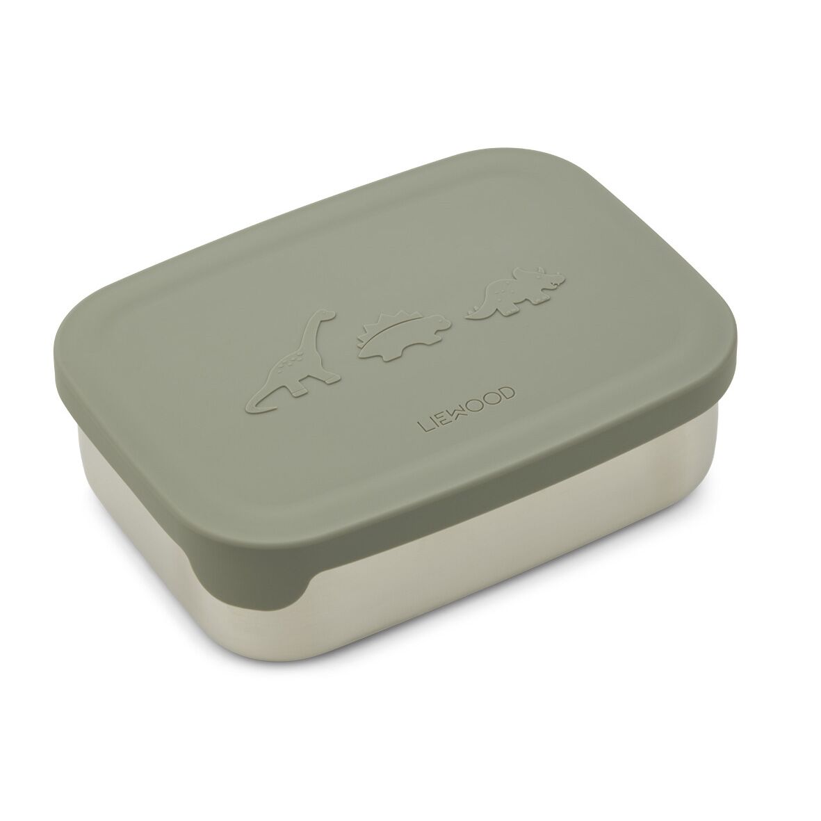 Liewood Nina Lunchbox „Dino faune green“ Edelstahl mit Silikon-Deckel