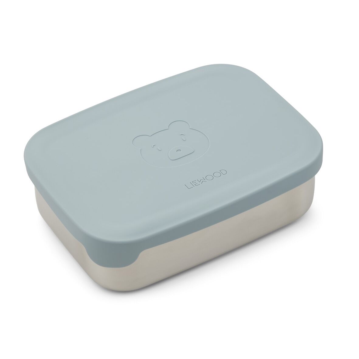 Liewood Nina Lunchbox „Mr. Bear sea blue“ Edelstahl mit Silikon-Deckel 01