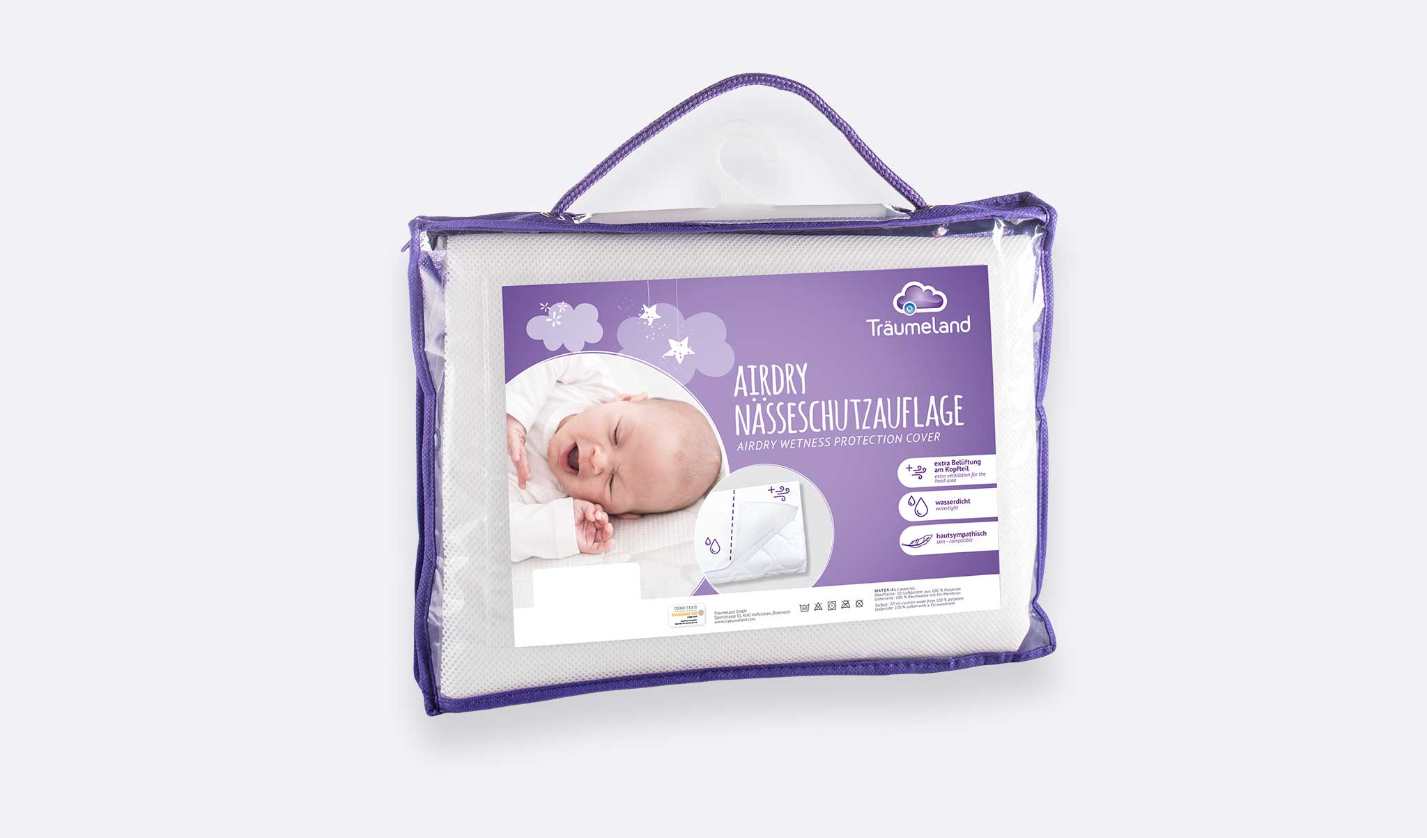 Träumeland AIRDRY Nässeschutzauflage 60x120 cm, OEKO-TEX®