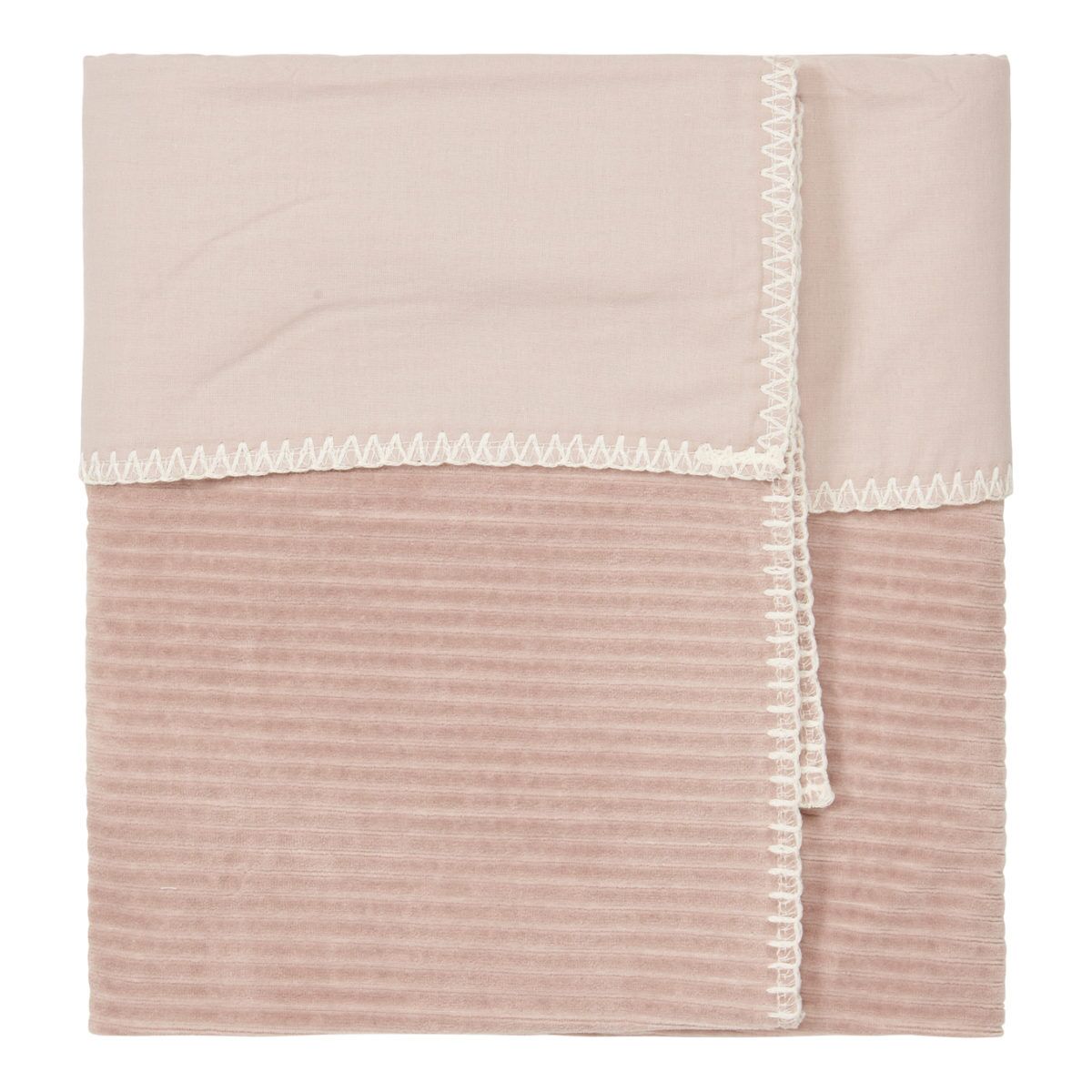 koeka Babydecke Vik, Flanell, grey pink, 75x100cm 02