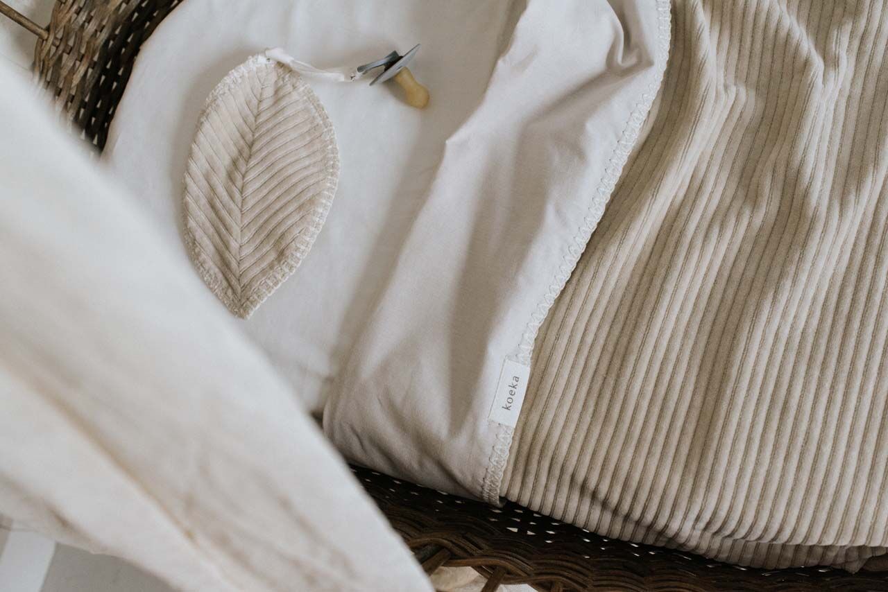 koeka Babydecke Vik, Flanell, sand, 75x100cm 05