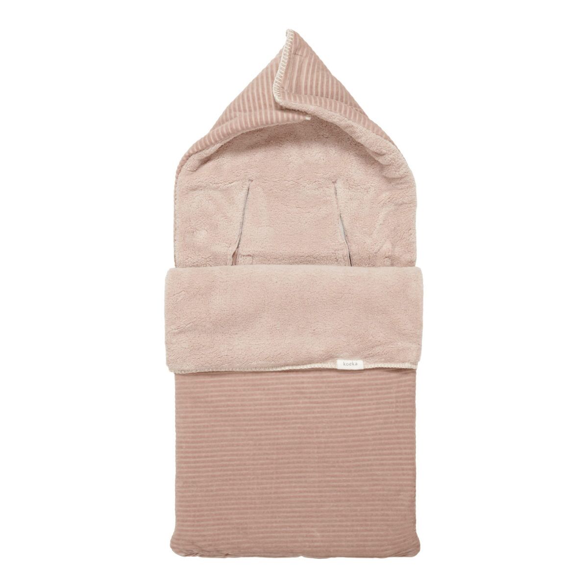 koeka Fußsack Vik Plüsch, grey pink, 3:5 Punkte 01