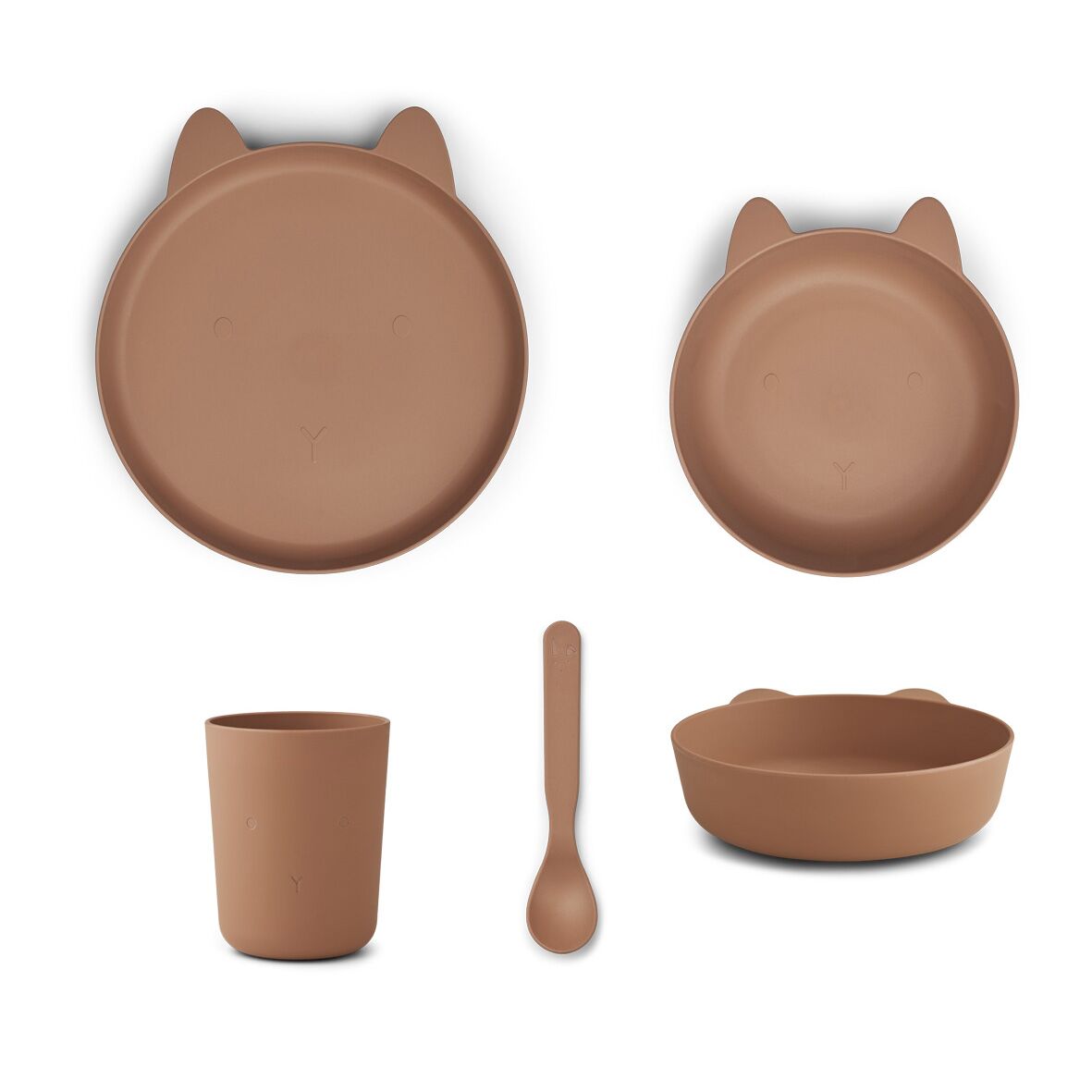 Liewood Paul Kindergeschirr-Set aus PLA „Rabbit tuscany rose“