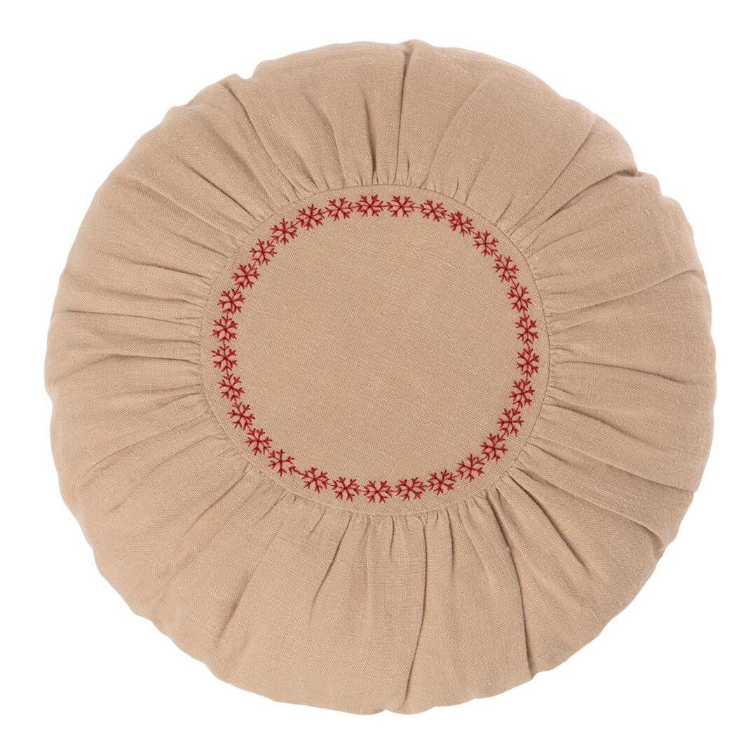 Maileg Kissen, rund, sand, ø26cm