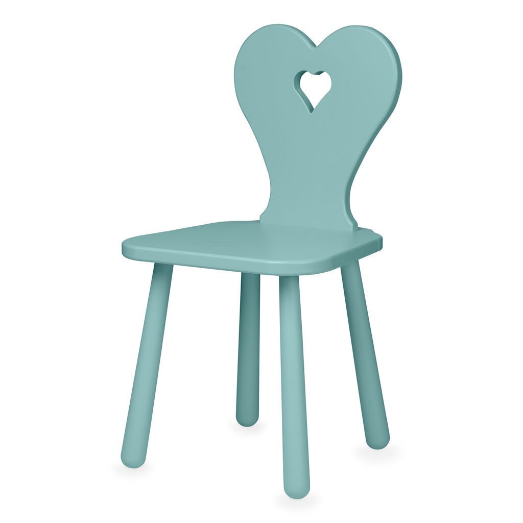 Cam Cam Heart Kinderstuhl „Canal Green“, 45x35x11cm