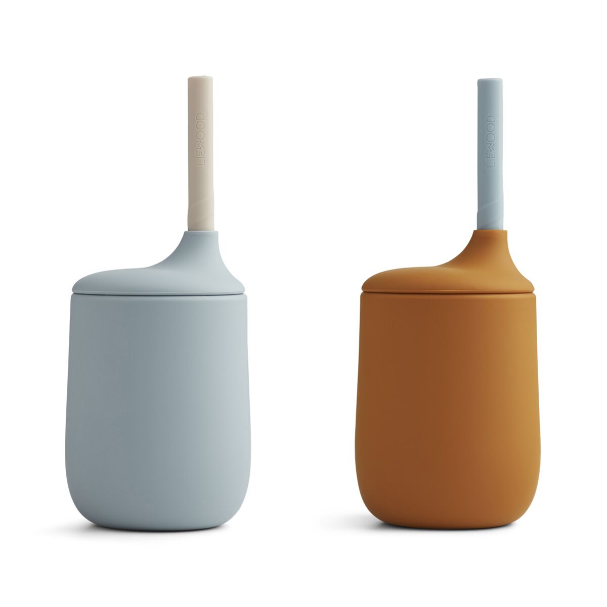 Liewood Ellis Trinkbecher „Mustard : sea blue mix“ aus Silikon, 2er-Set 01