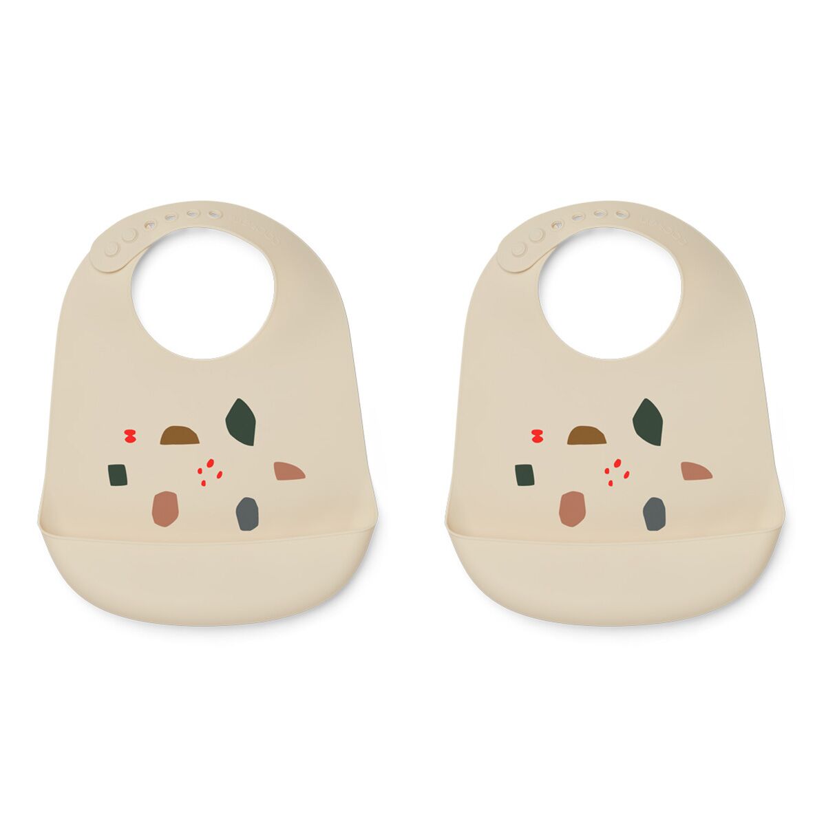 Liewood Tilda Silikon Lätzchen „Geometric multi mix“, 2er Set 01
