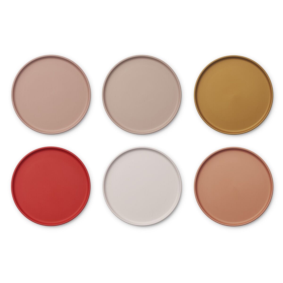 Liewood Logan Kinderteller „Tuscany rose multi mix“, aus PLA, 6er-Set