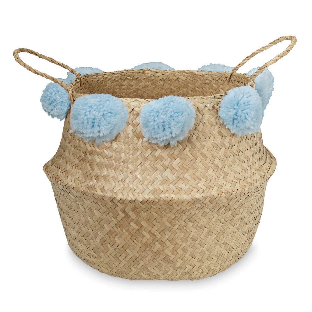 Cam Cam Aufbewahrungskorb aus Seegras „Blue“, 30x35cm