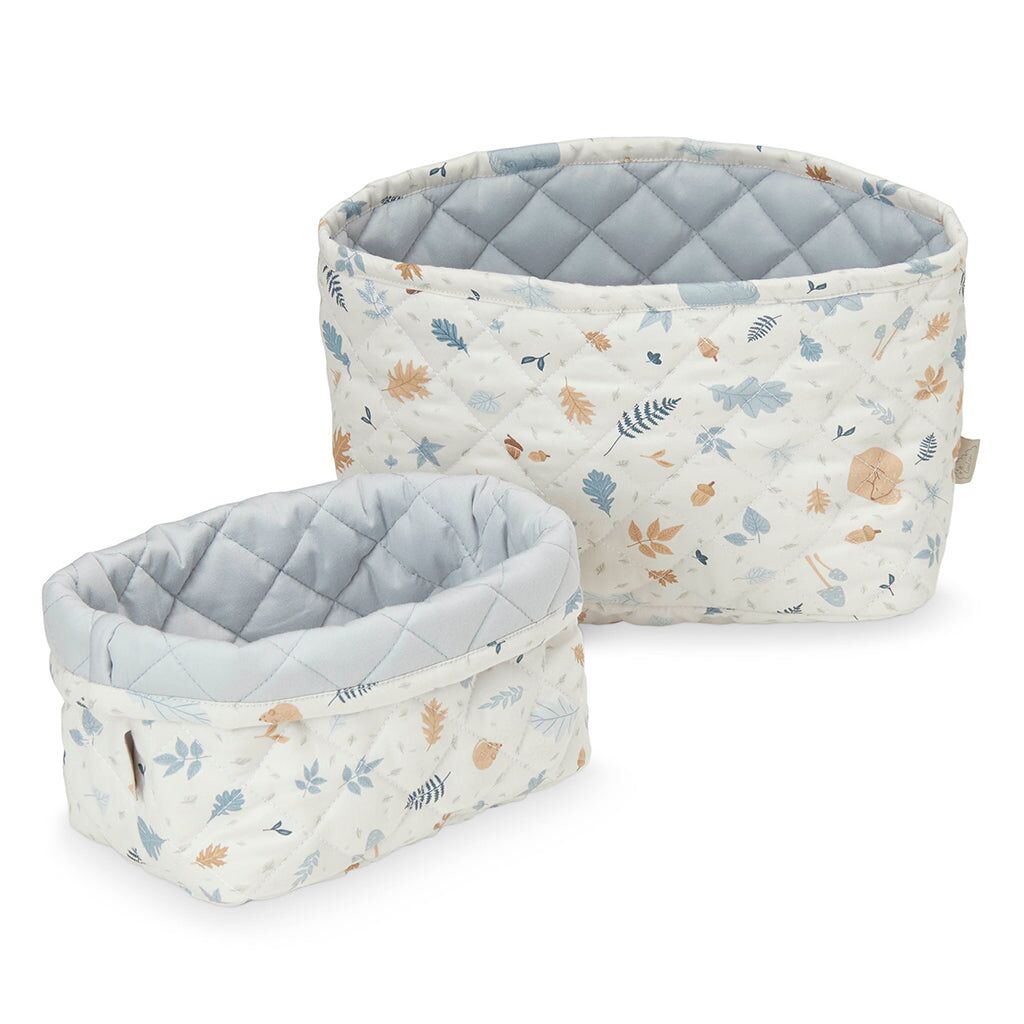 Cam Cam Gesteppte Aufbewahrungskörbe „Forest : Dusty blue“, 2er-Set, OCS 01