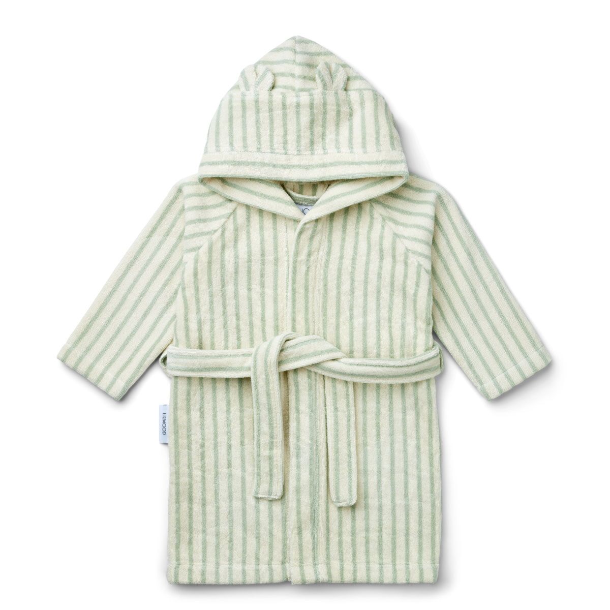 DELISTED Liewood Rollo Bademantel „Dusty mint / creme“, gestreift