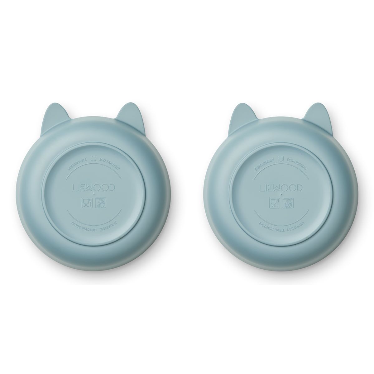 Liewood Solina Kinderschüssel „Rabbit sea blue“, aus PLA, 2er-Pack – Bild 3