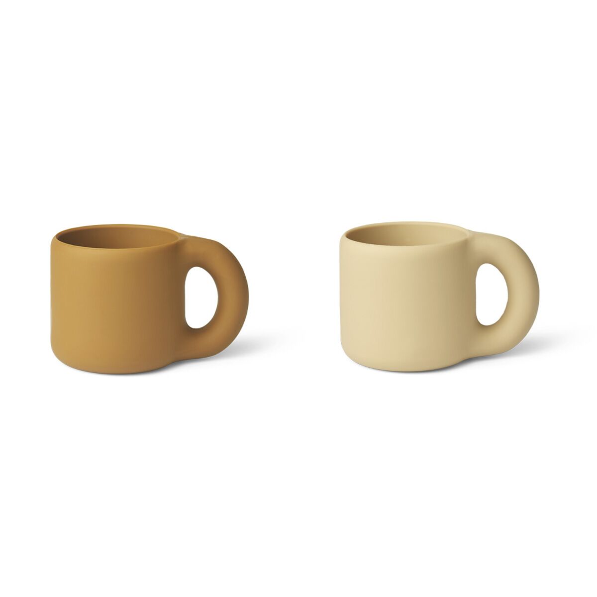 Liewood Kylie Silikon Kinderbecher-Set „Golden caramel / safari mix“, 2er-Set