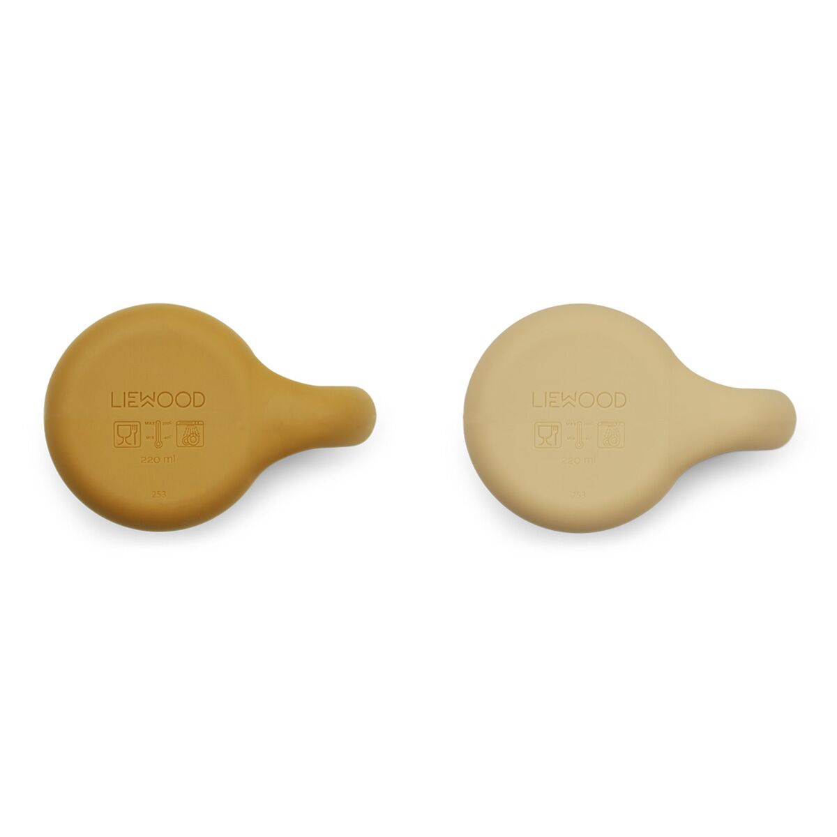 Liewood Kylie Silikon Kinderbecher-Set „Golden caramel / safari mix“, 2er-Set – Bild 2