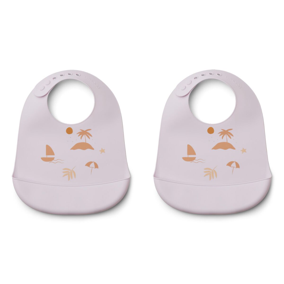 Liewood Tilda Silikon Lätzchen „Seaside light lavender“, 2er Set 01