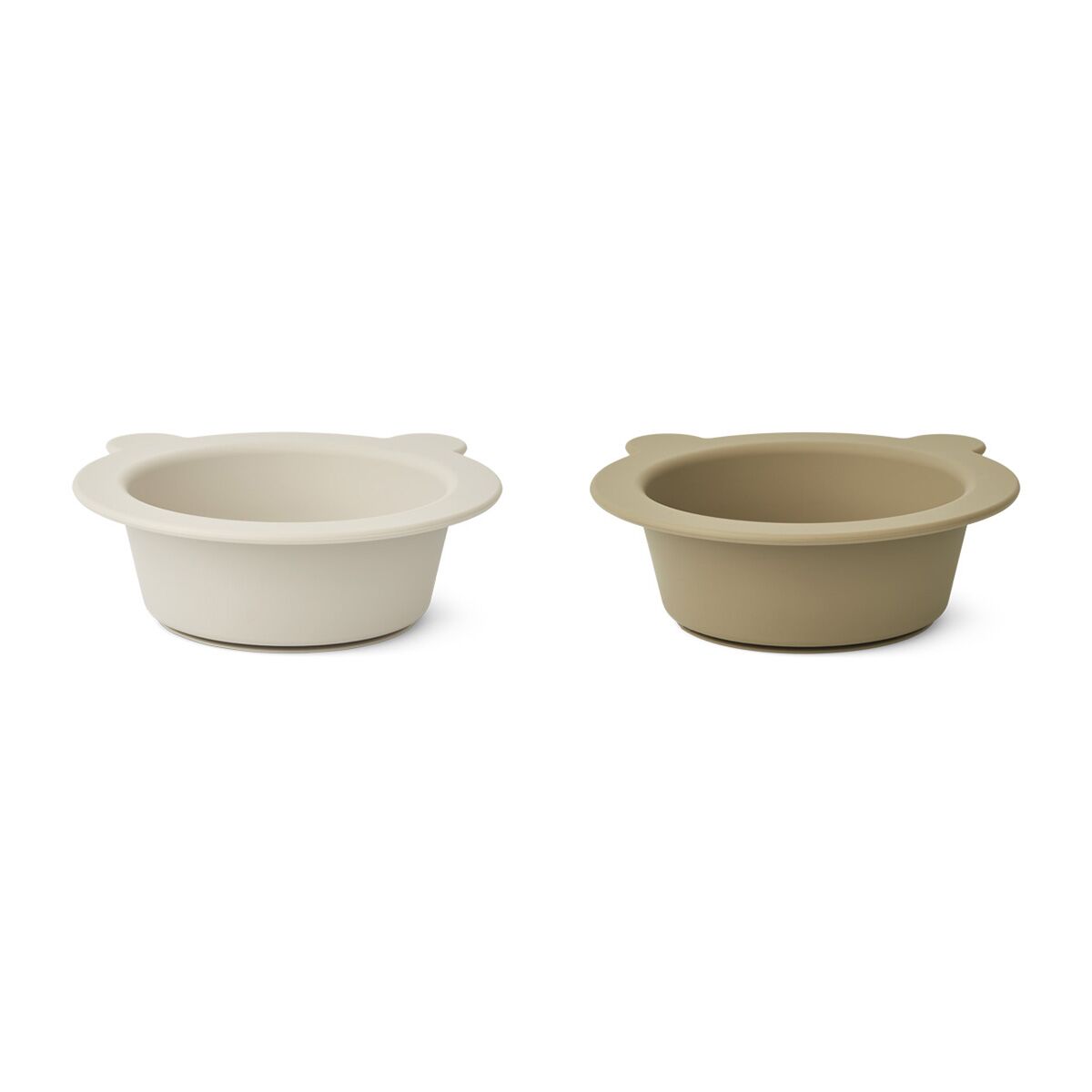Liewood Peony Babyschüssel mit Saugnapf „Sandy / Oat mix“, Silikon, 2er-Set, ø16cm – Bild 4