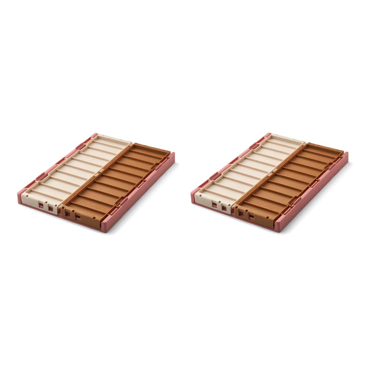 DELISTED Liewood Aufbewahrungsbox Weston „Dusty raspberry multi mix“, Größe M, 2er-Set, 36x25x14cm – Bild 2