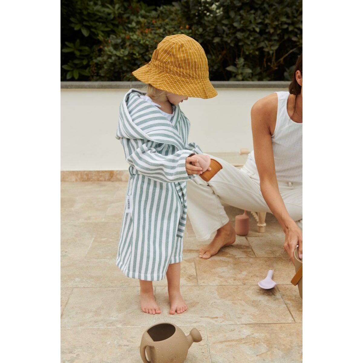 Liewood Wende-Sonnenhut Sander „Miami / Dusty mint“, 0-2J, 5-7 Jahre – Bild 7