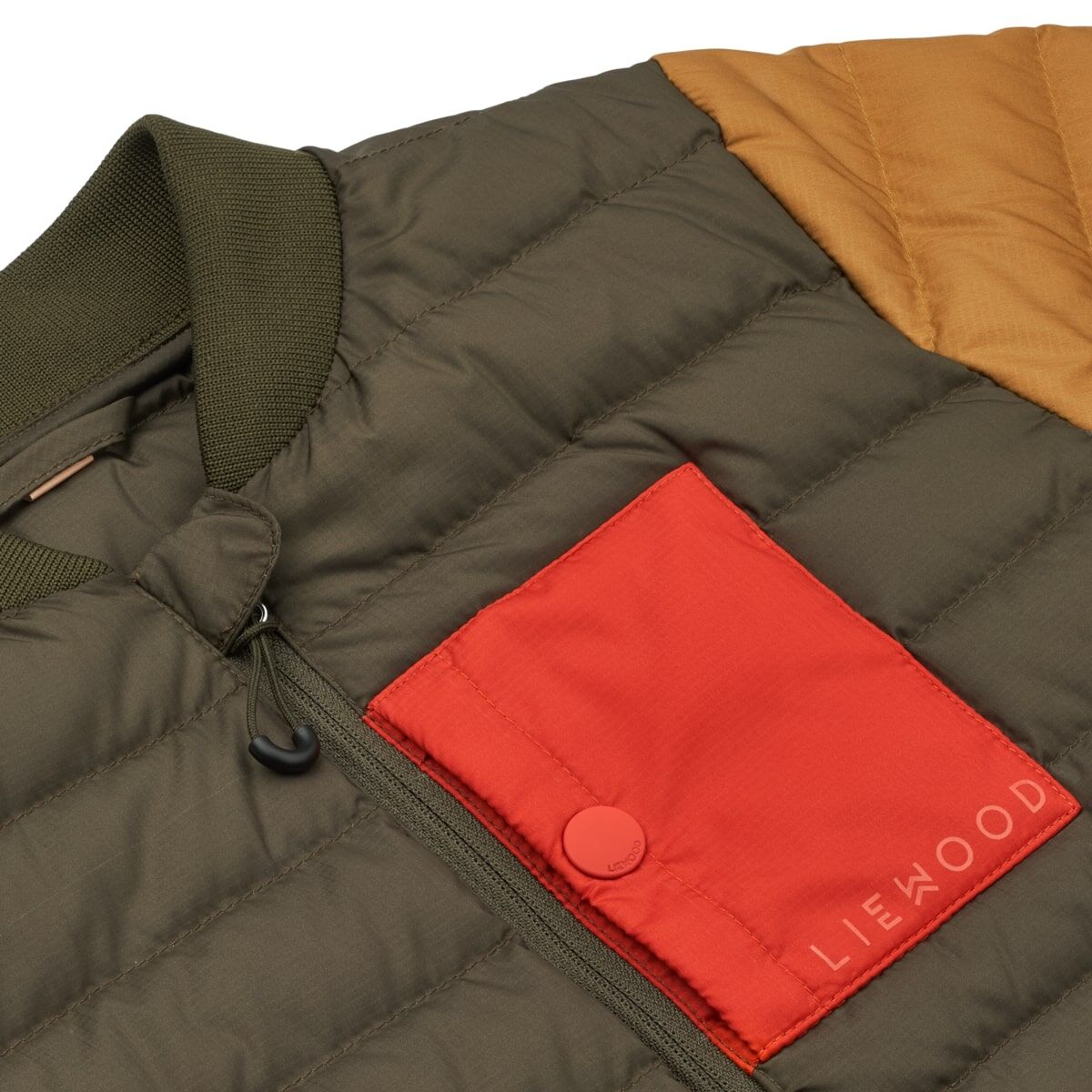 Liewood leichte Daunen-Steppjacke Lauge „Army brown mix“, Gr. 80-128 – Bild 8