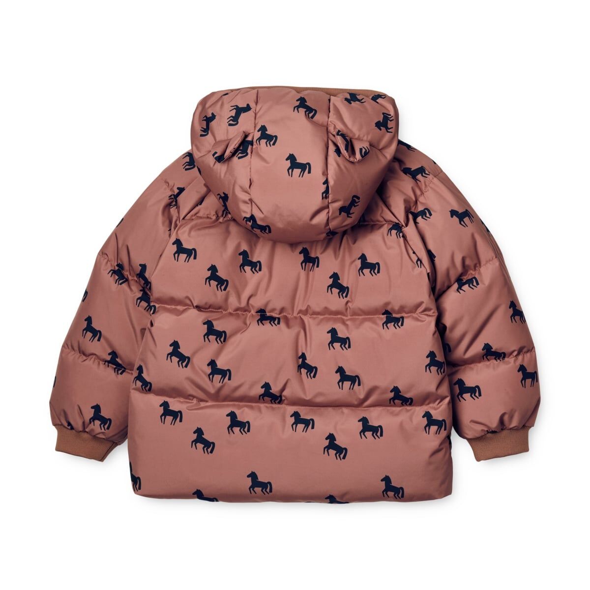 Liewood Polle Daunenjacke für Kinder „Horses / Dark rosetta“, Gr. 68-104 – Bild 2