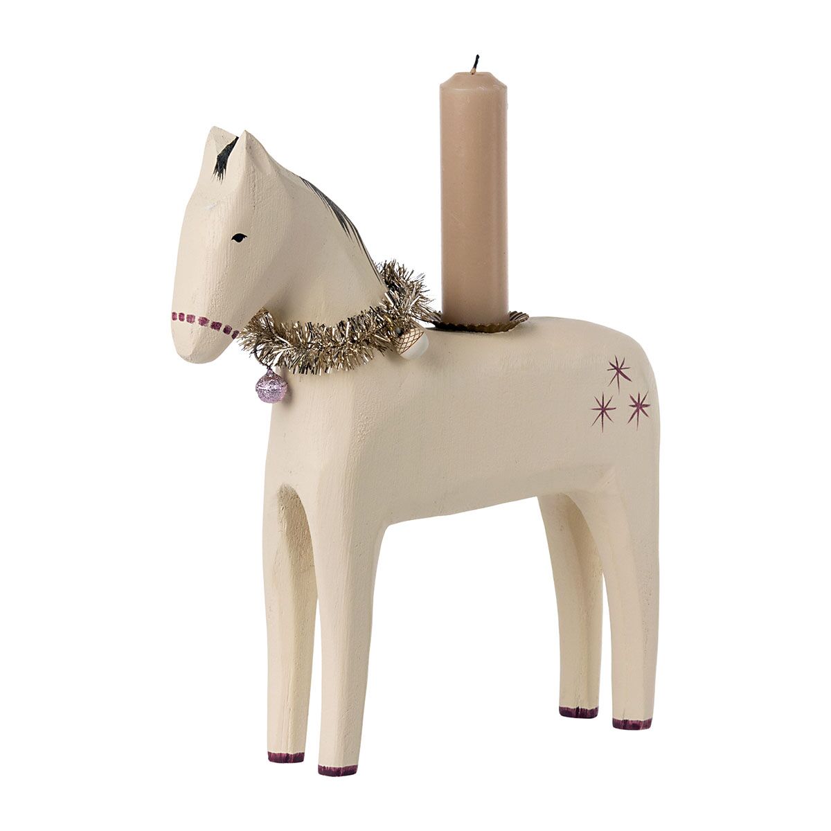 DELISTED Maileg Kerzenständer „Pferd“, groß, Holz, 20x18cm – Bild 2