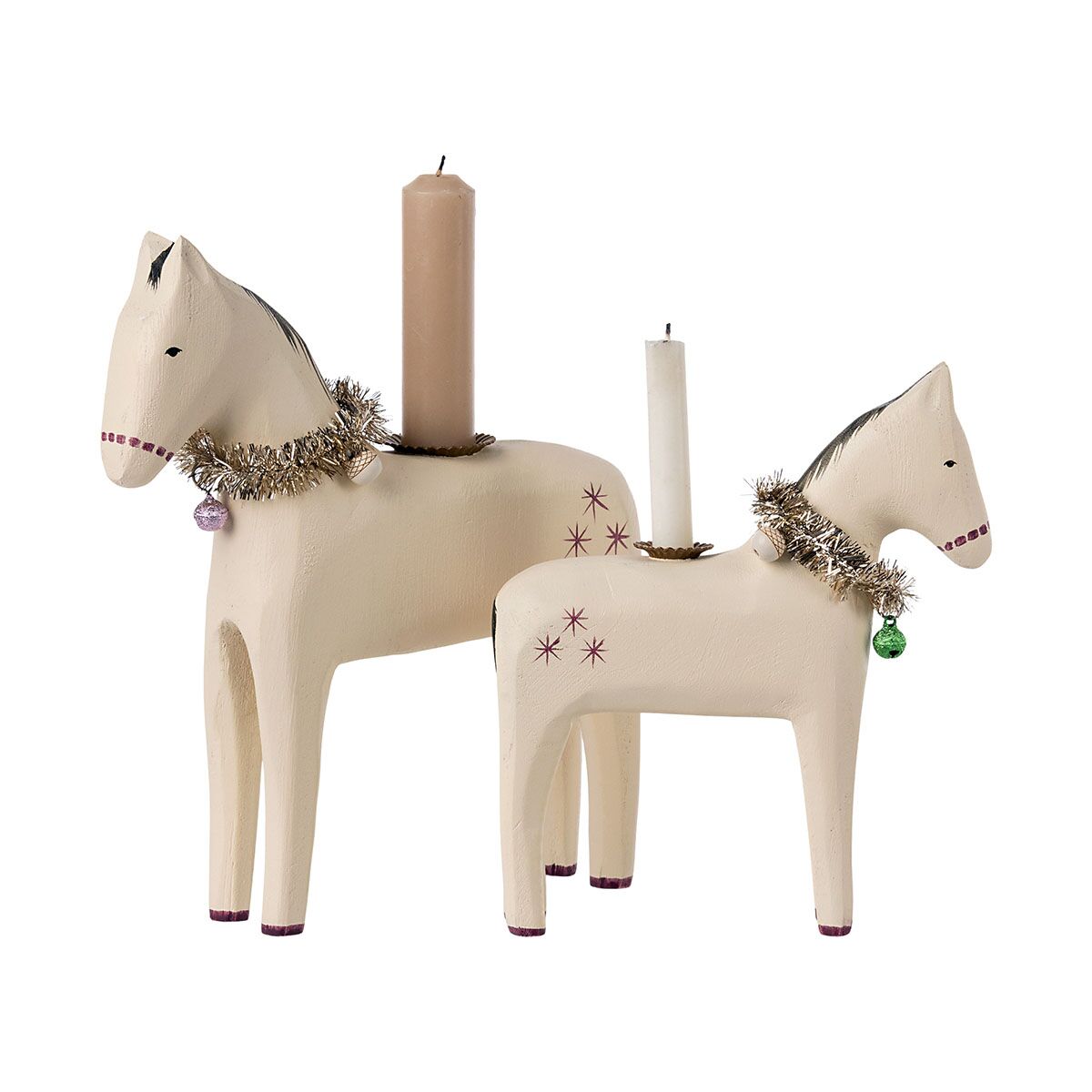 DELISTED Maileg Kerzenständer „Pferd“, groß, Holz, 20x18cm – Bild 3