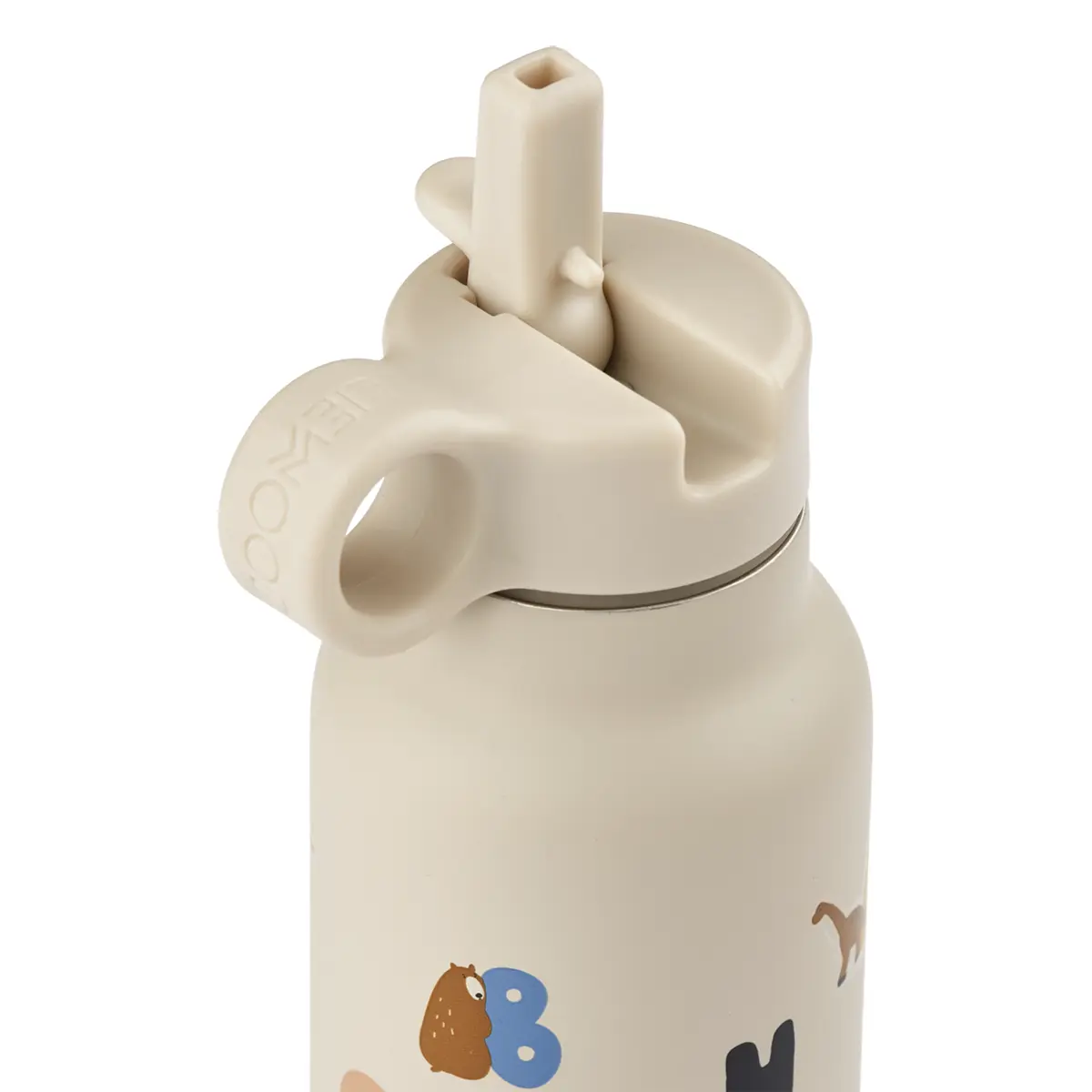 Liewood Falk Edelstahl Trinkflasche „Alphabet : Sandy“ 350ml, Medium