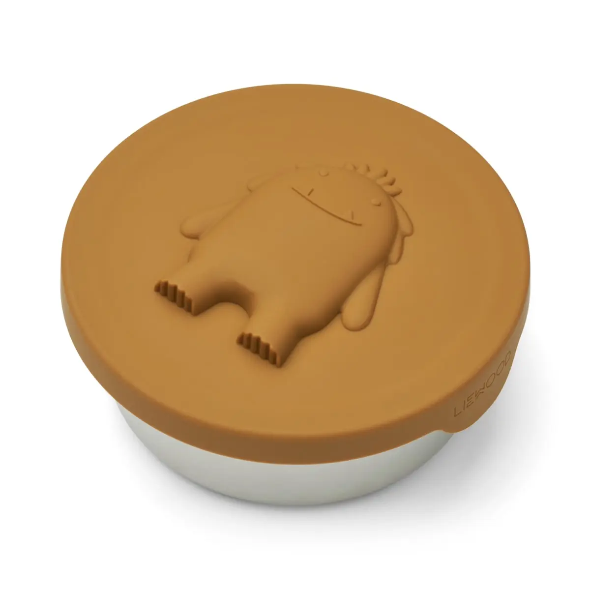 Liewood Raymon Lunchbox „Golden caramel“, Edelstahl mit Silikon-Deckel