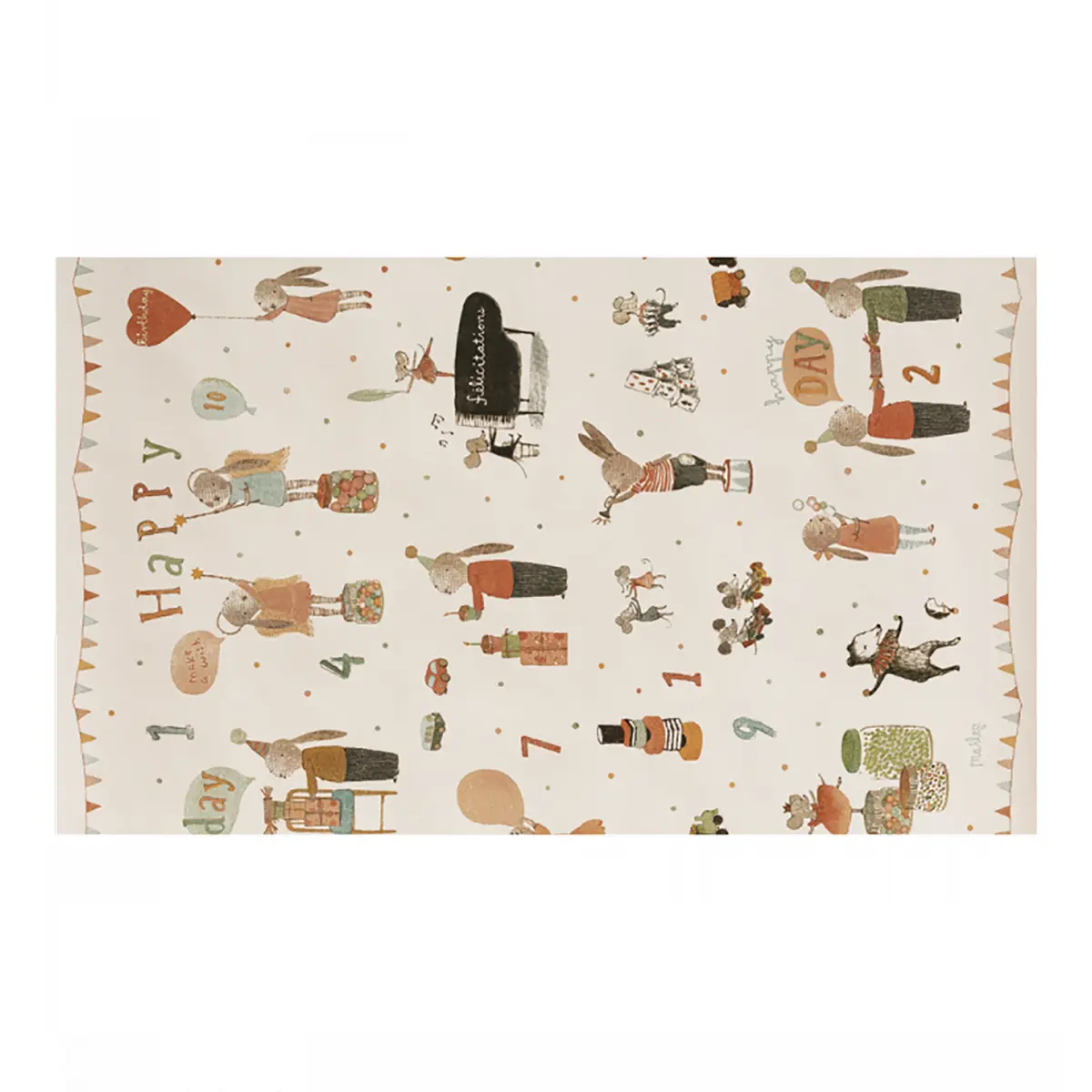 Maileg Geschenkpapier „Happy Day“ 55cmx10m