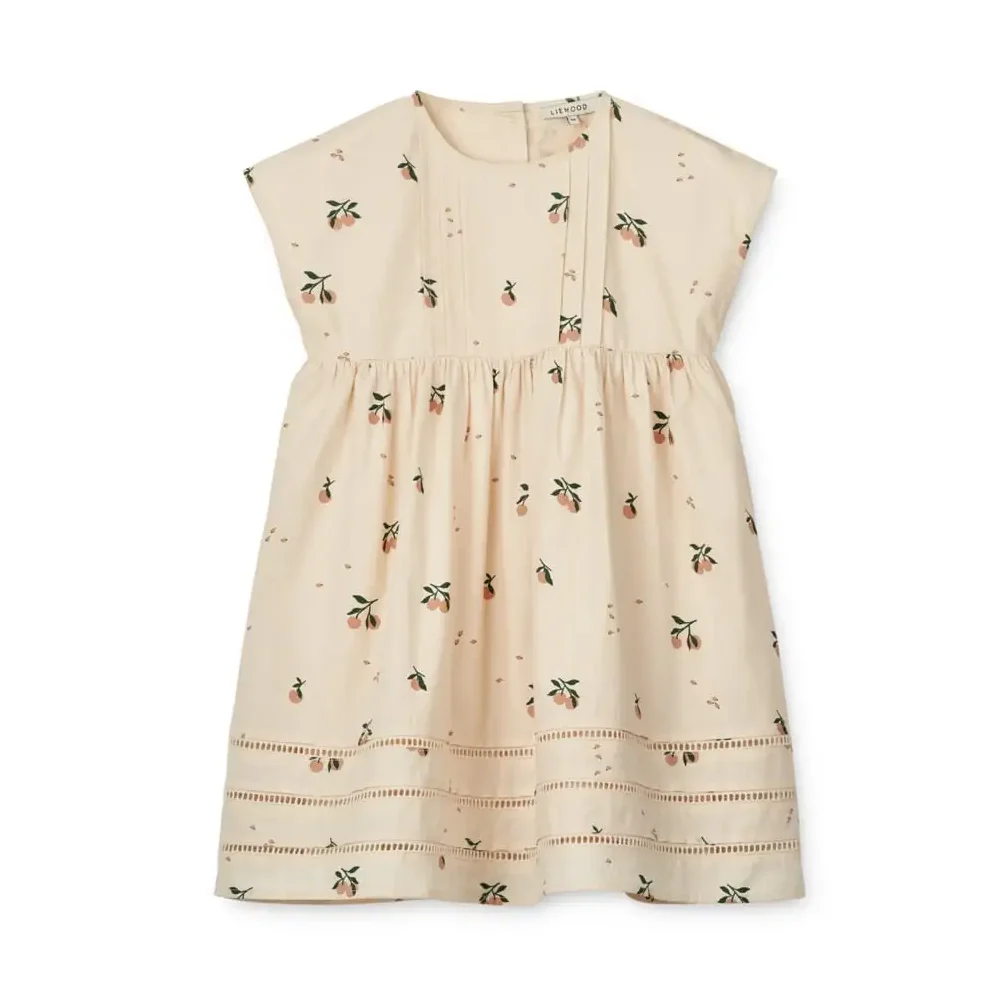 Liewood Popelinekleid Gudrun „Peach / Sea shell“, Gr. 86-128