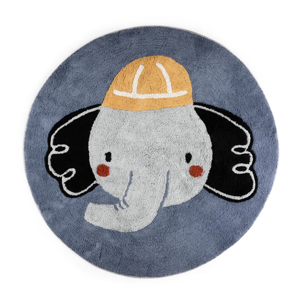 Sebra Teppich Elefant „Busy Builders“, gewebt, ø120cm