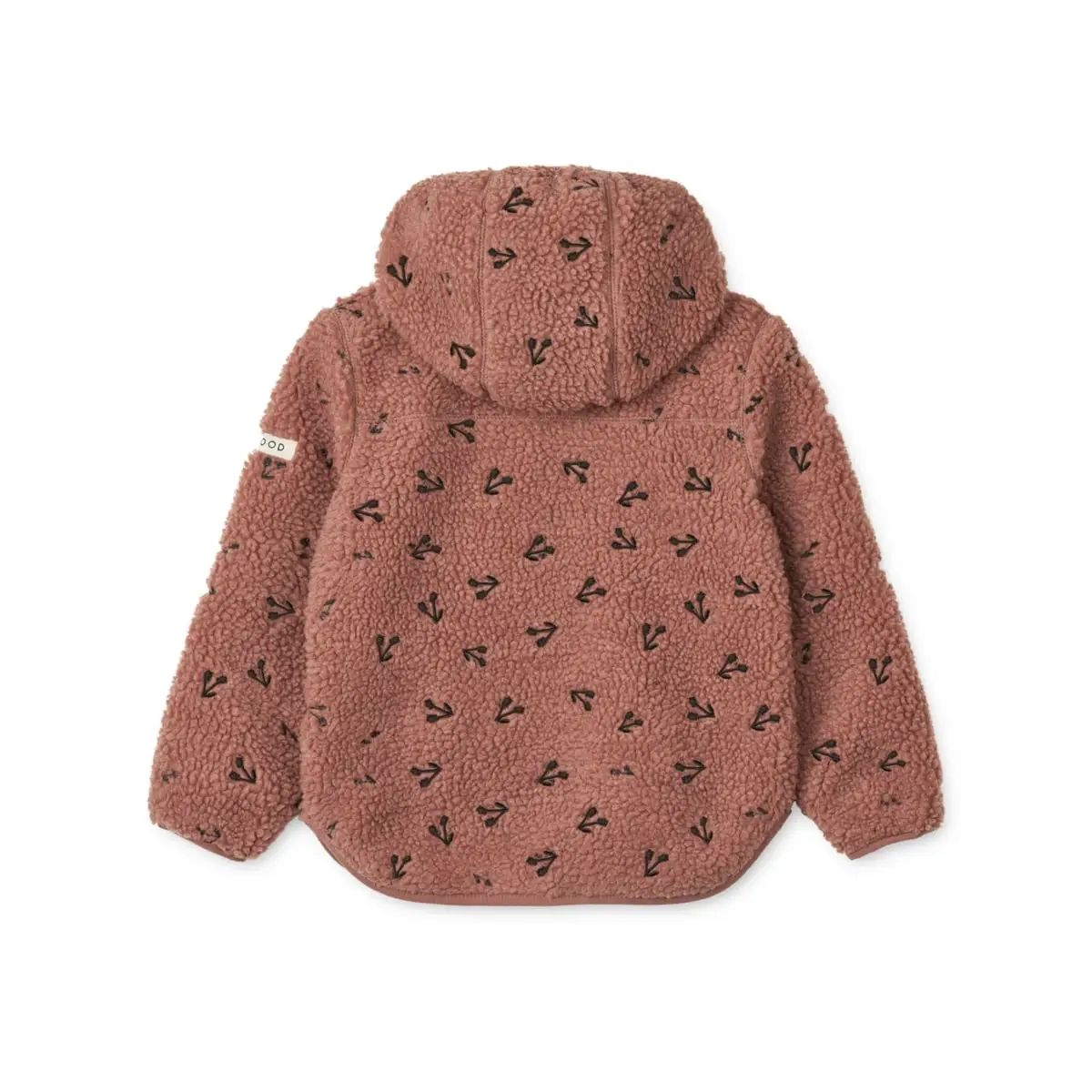 Liewood Mara Sherpa Jacke mit Kapuze „Cherries / Dark rosetta“