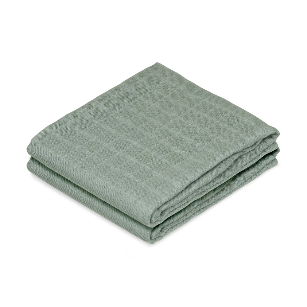 Cam Cam Mulltuch „Ivy Green“, 2er-Set, GOTS, 70x70cm