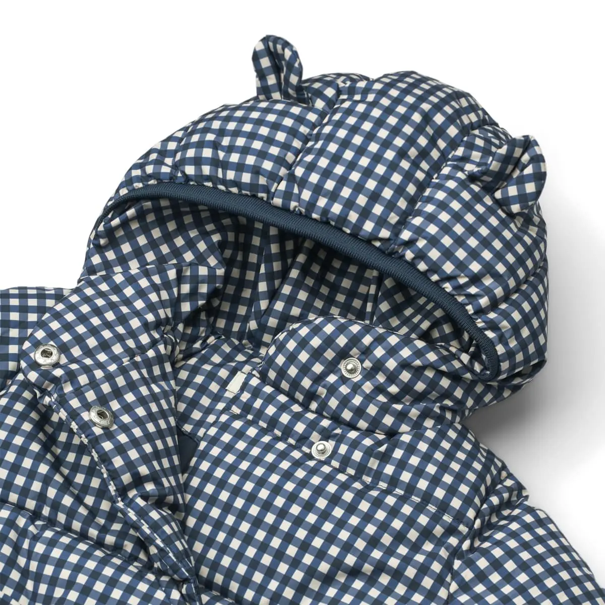 Liewood Kapuzen-Pufferjacke Giovanna „Check Classic navy / Dark sandy“