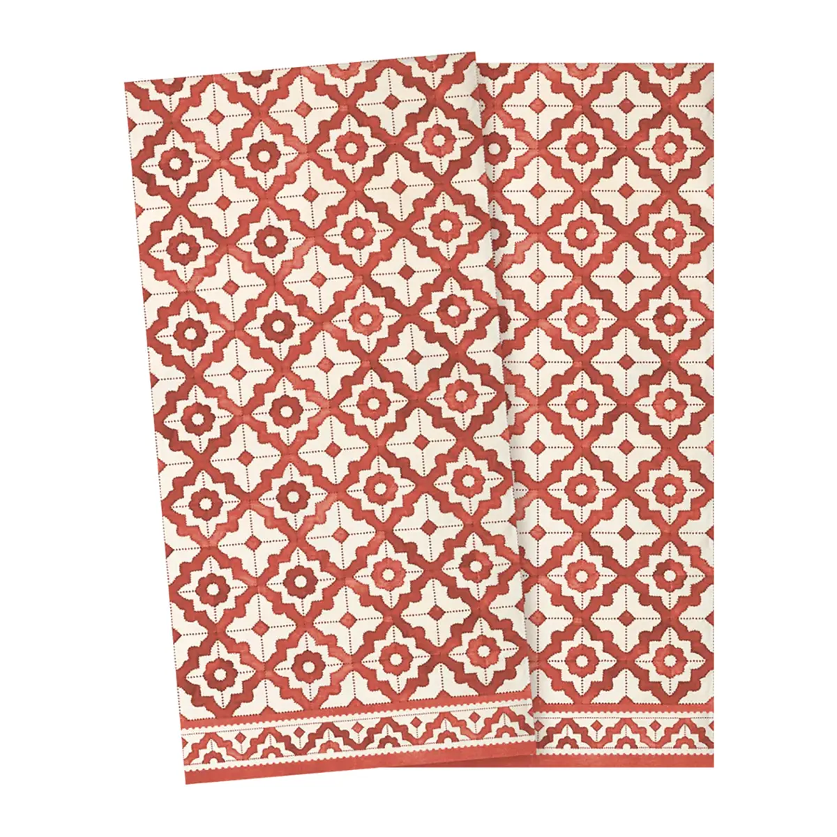 Maileg Serviette Mosaik klein - Rot, 16x8cm