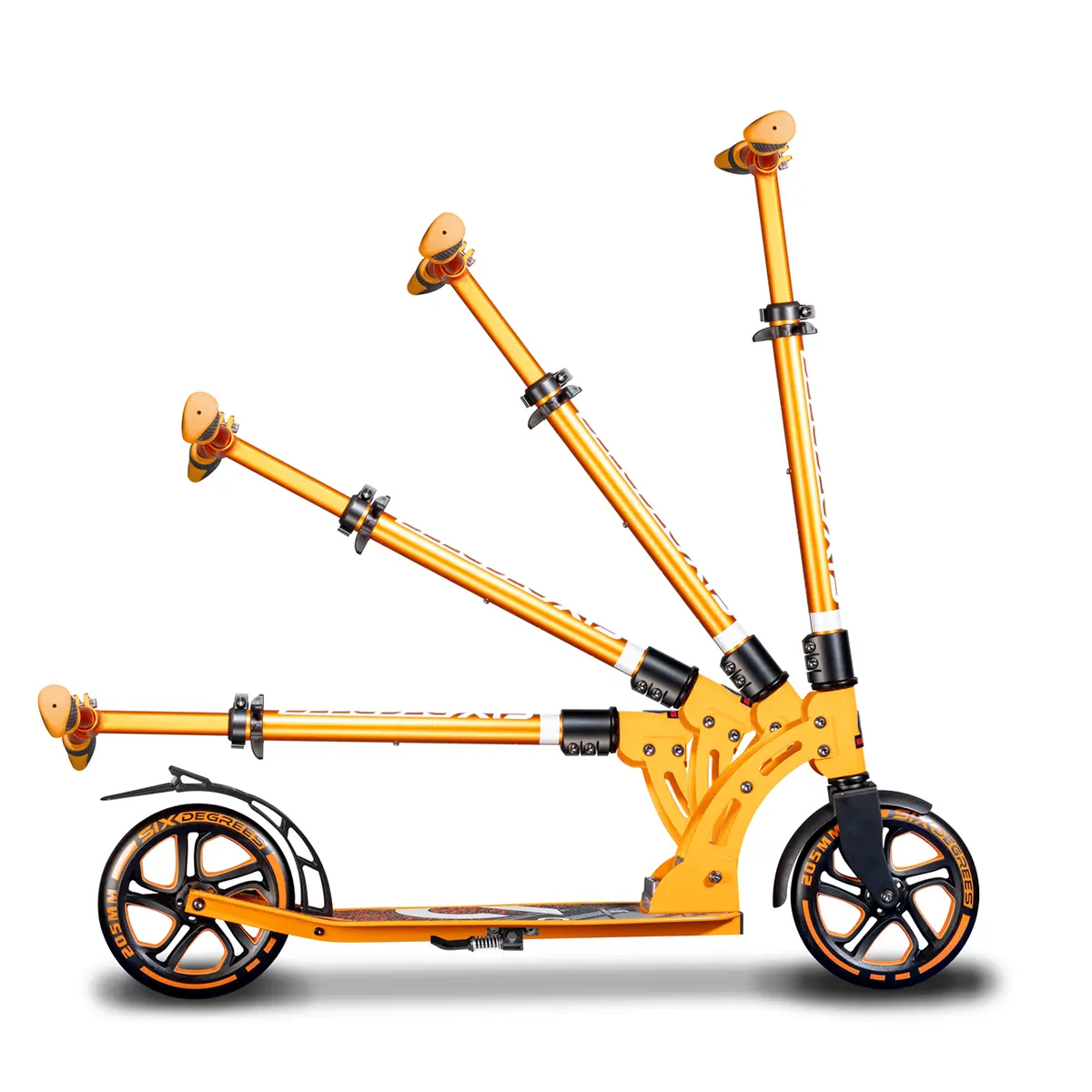 Six Degrees Aluminium Scooter 205 mm - Orange