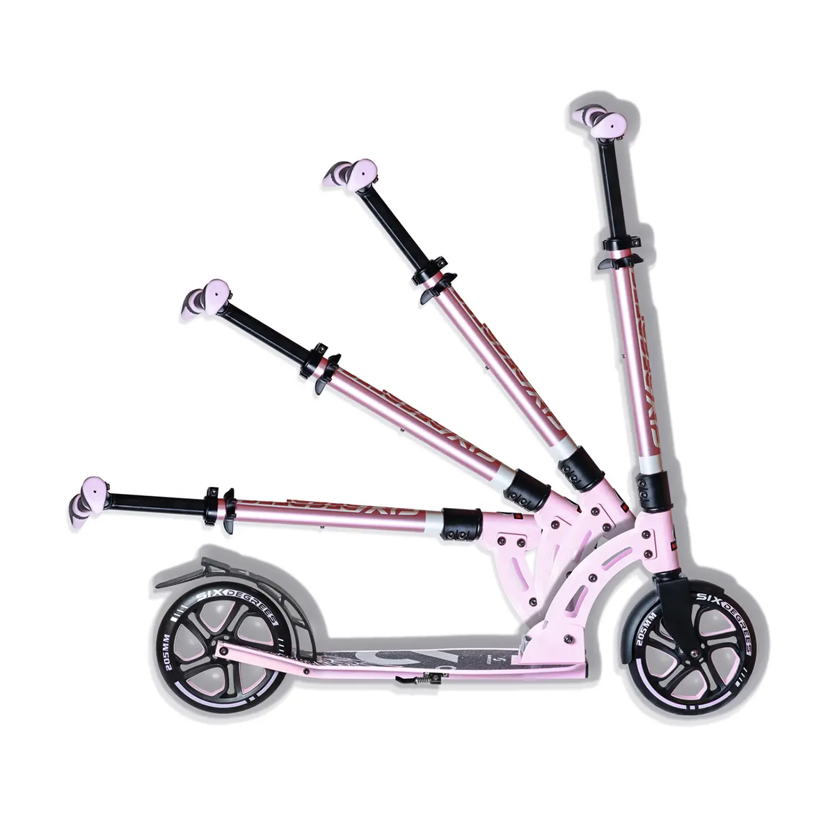 Six Degrees Aluminium Scooter 205 mm - Pastellrosa